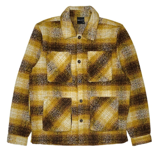 Smoke Rise Plaid Flannel Overshirt (Butterscotch) WH23598