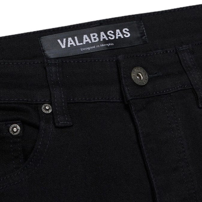 Valabasas Adapt Stacked Flare Jean (Black V Grey) VLBS5445