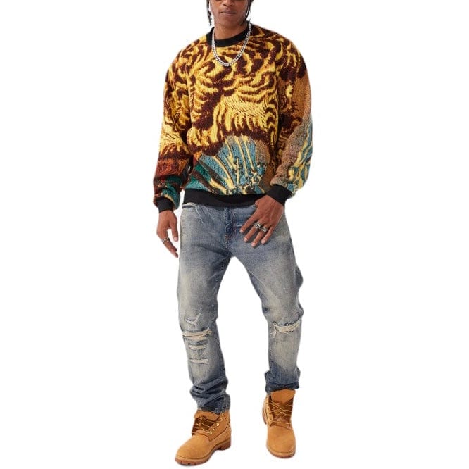 Jordan Craig Silk Road Crewneck Sweater (Gold Dragon) 3974