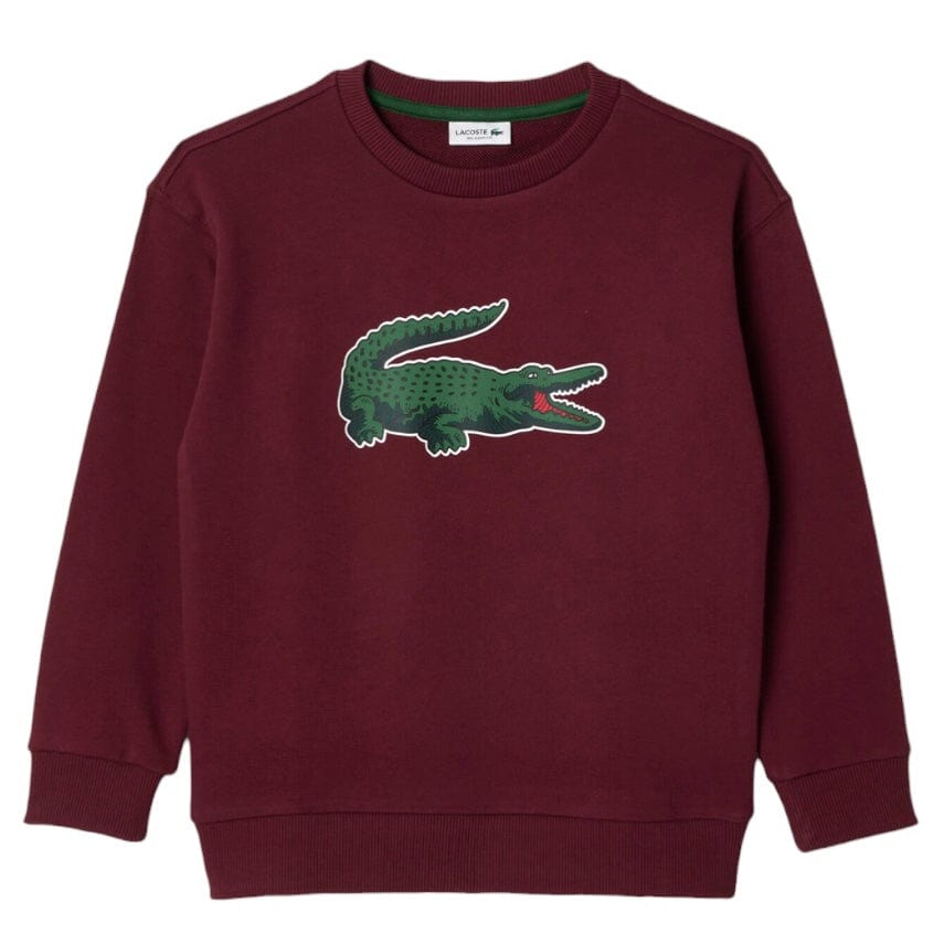 Kids Lacoste Signature Print Sweatshirt (Bordeaux) SJ1231-51