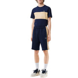 Lacoste Colorblock Fleece Shorts (Navy/Beige) GH1434-51