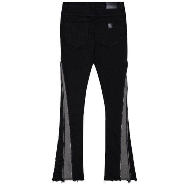 Valabasas Adapt Stacked Flare Jean (Black V Grey) VLBS5445