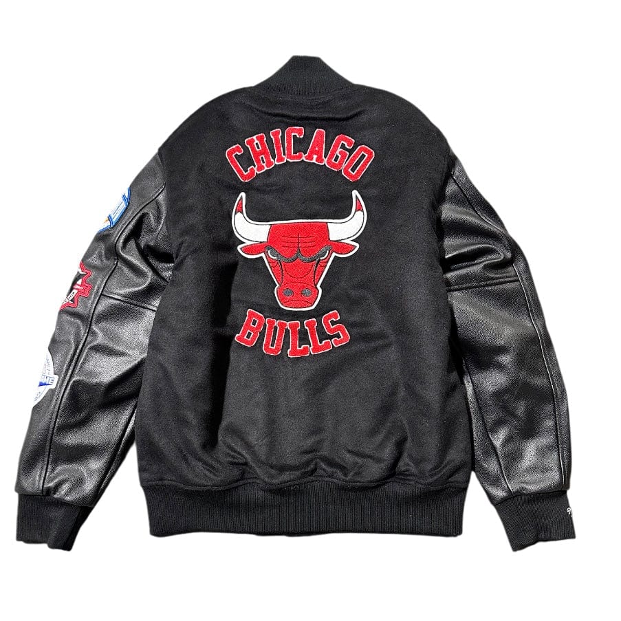 Mitchell & Ness Chicago Bulls Blackout Collection Varsity Jacket (Black)