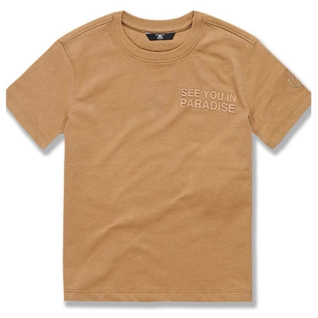 Kids Jordan Craig See You In Paradise T Shirt (Mocha)