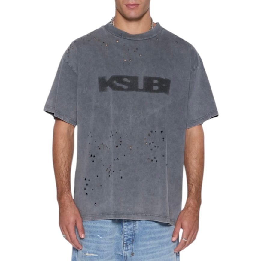 Ksubi Blasted Ekcess SS Tee (Rhino Black) MPF25TE025
