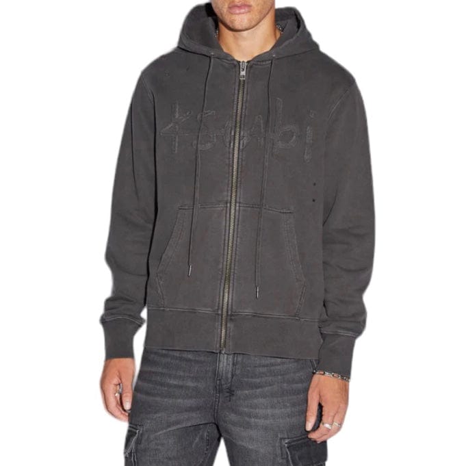 Ksubi Kash Zip Thru Hoodie (Faded Black) MSP24FL001