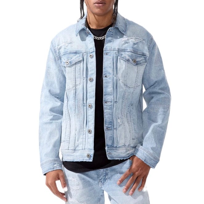 Jordan Craig Hudson Denim Trucker Jacket (Lightning Blue) JJ2273