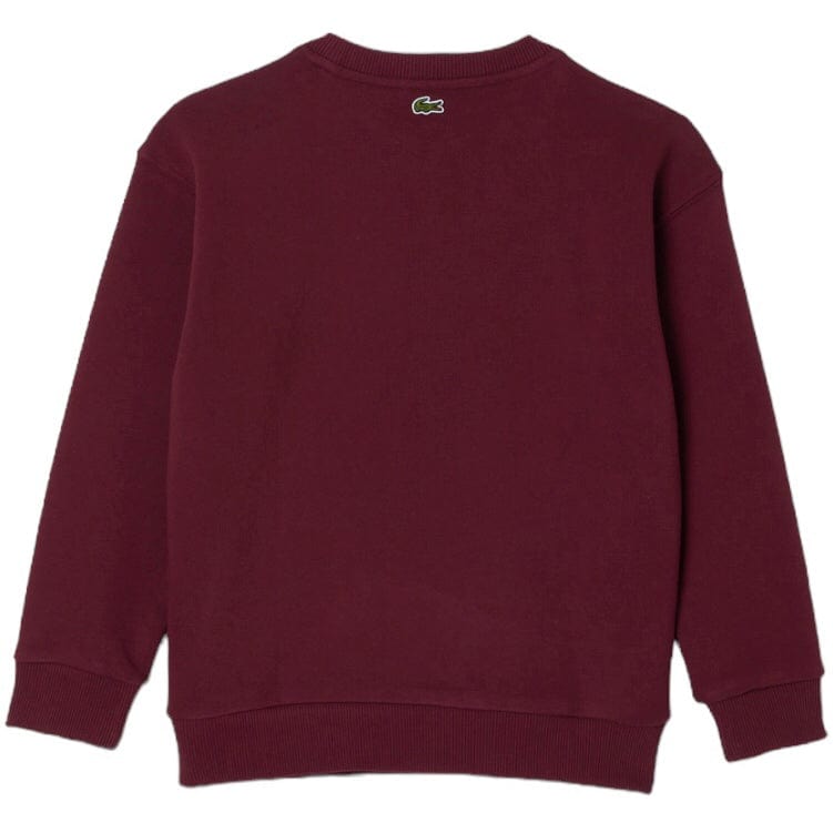 Kids Lacoste Signature Print Sweatshirt (Bordeaux) SJ1231-51