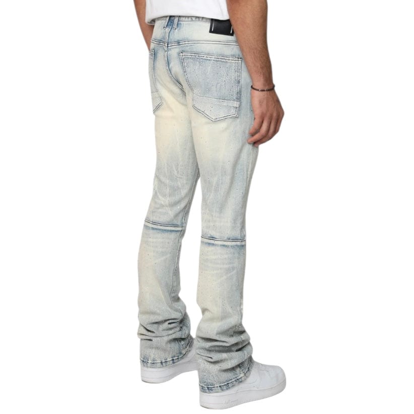 Smoke Rise Stacked All Rhinestone Jean (Anges Blue) JP25536