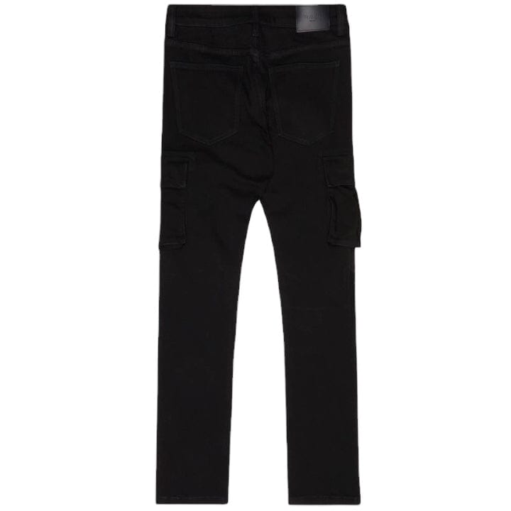 Valabasas "Broken" 4 Way Stretch Cargo Jean (Black) VLBS-VJ2-1013