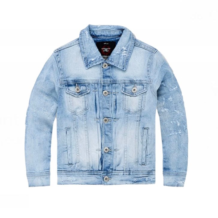 Kids Jordan Craig Hamilton Denim Trcuker Jacket (Lightning Blue) JJ300RB