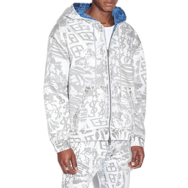 Ksubi Kollage Zip Hoodie Jacket (Icey) MFA23FL012 – City Man USA