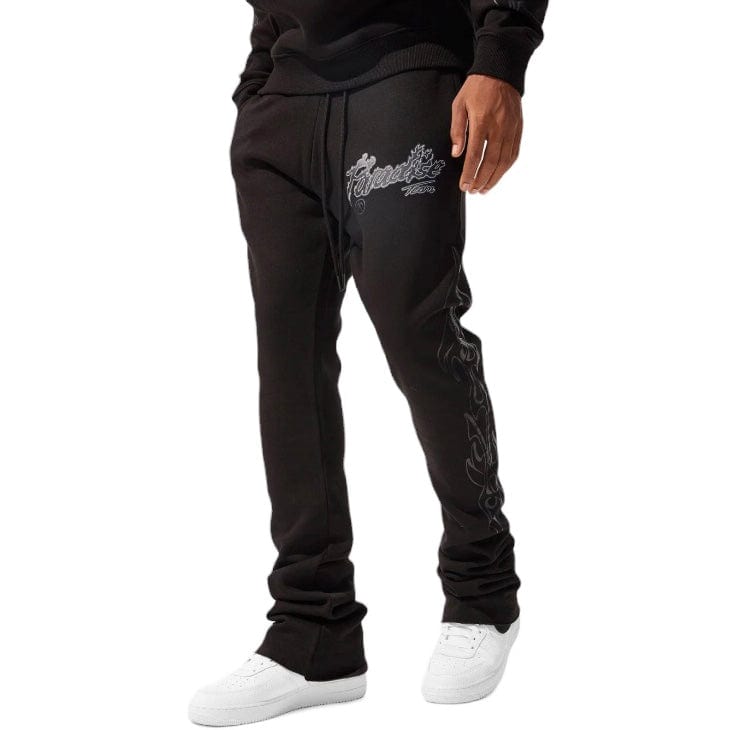 Jordan Craig Paradise Tour Stacked Sweatpants (Noir) 8241L