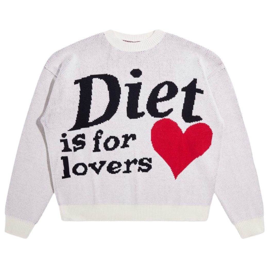 Diet Starts Monday Lovers Knit Sweater (White) DSM-HOL24-057