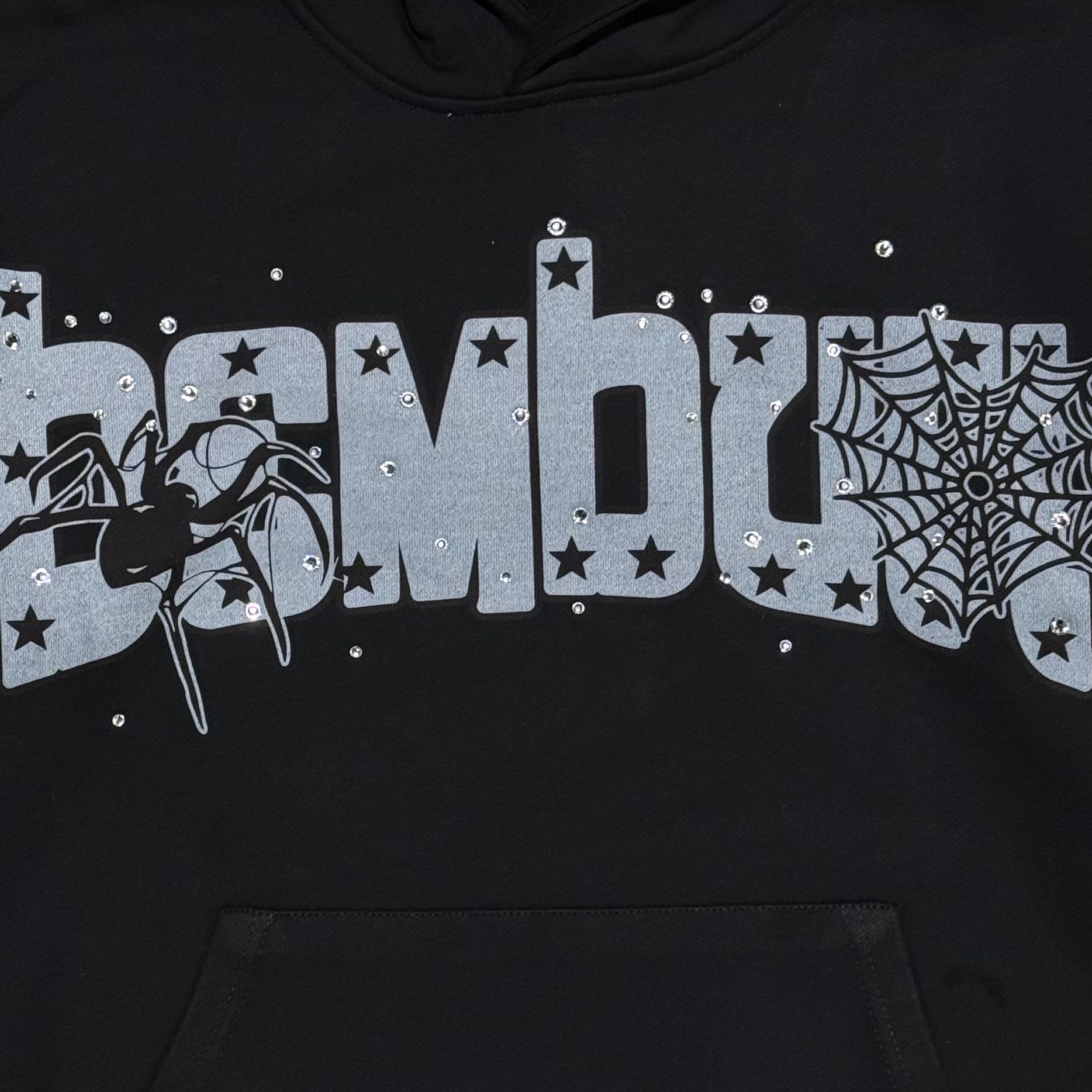 Bemburi Spider Web Stoned Hoodie (Black)