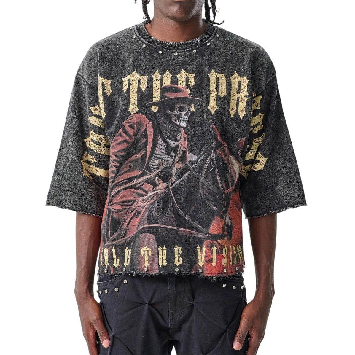 Taker Trust The Process Cropped T Shirt (Black) T5201