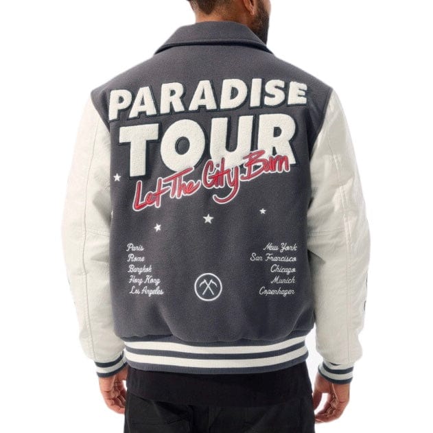 Jordan Craig Paradise Tour Varsity Jacket (Off Black) 91632