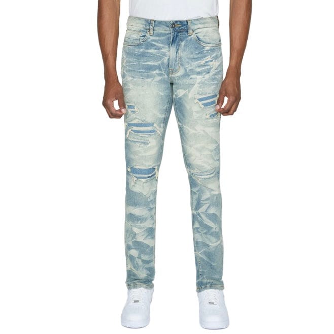 Smoke Rise Lightning Effect Jeans (Clyde Blue) JP23509