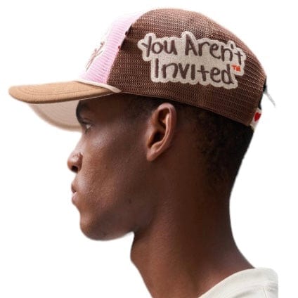 Hyde Park Nothing But Net Trucker Hat (Pink/Brown)