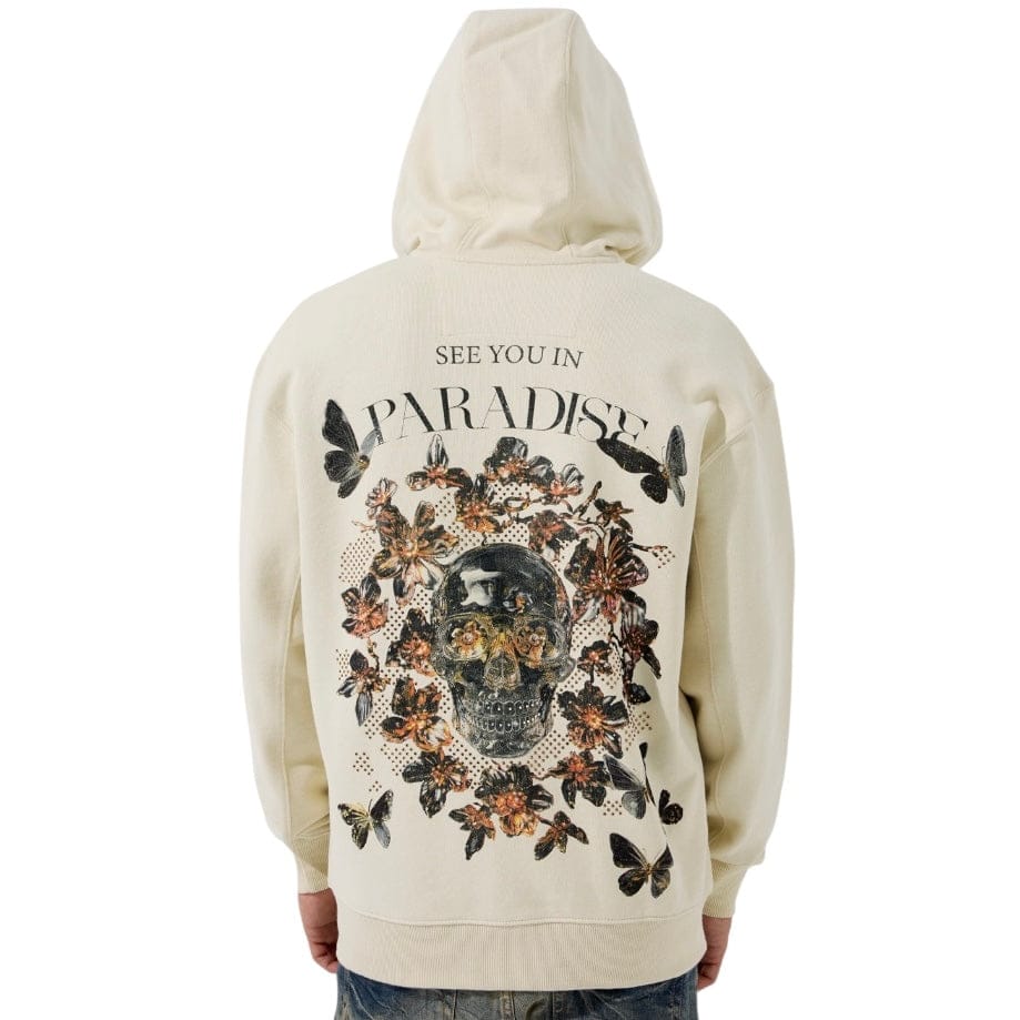 See You In Paradise Butterfly Effect Zip Up Hoodie (Cream) 8267H