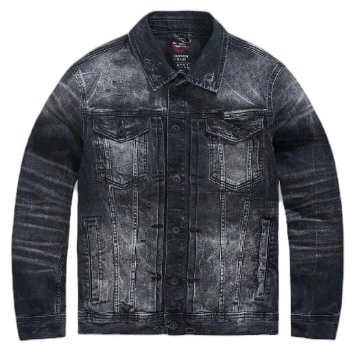 Jordan Craig Meadowlands Denim Trucker Monochrome Jacket (Black Shadow)