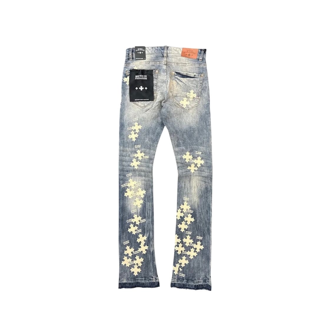 Boys See You In Paradise Stamp Stacked Denim (Vintage) JTF2293B
