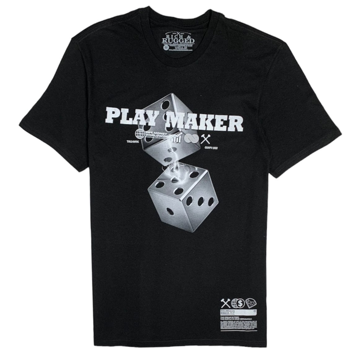 Rich & Rugged Play Maker T-Shirt (Black) - RRPMKRBLK