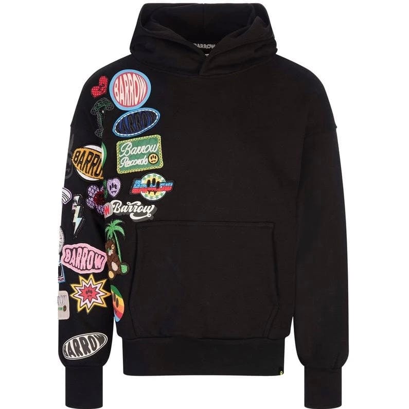 Barrow Unisex Patch Hoodie (Nero/Black) S5BWUAHS017-110