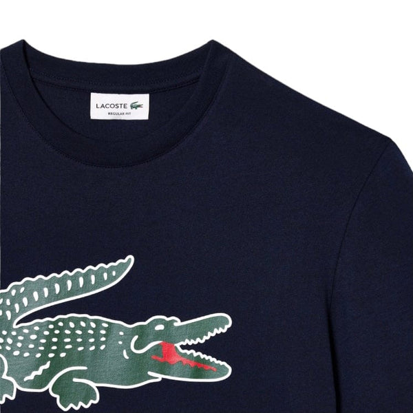 Lacoste Jersey Signature Print Tee (Navy Blue) TH1285-51