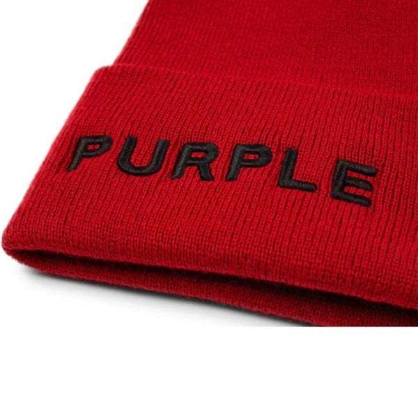 Purple Brand Acrylic Cuffed Beanie (Red) P921-ABRD423