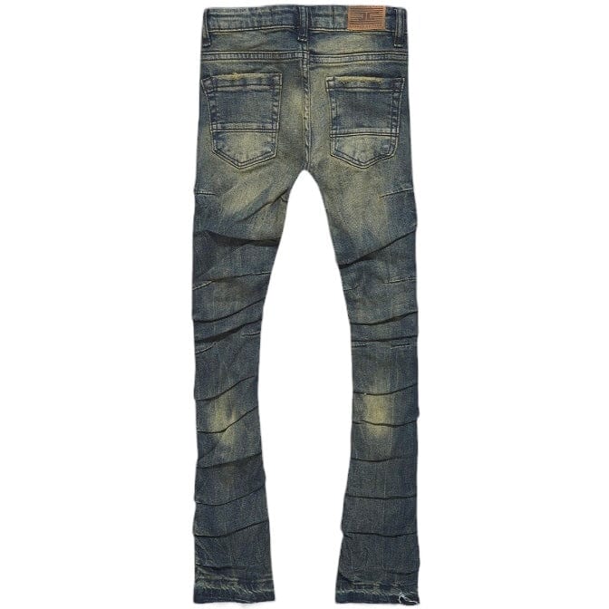 Kids Jordan Craig Stacked Ripple Effect Denim (Canyon Blue) JTF1157K