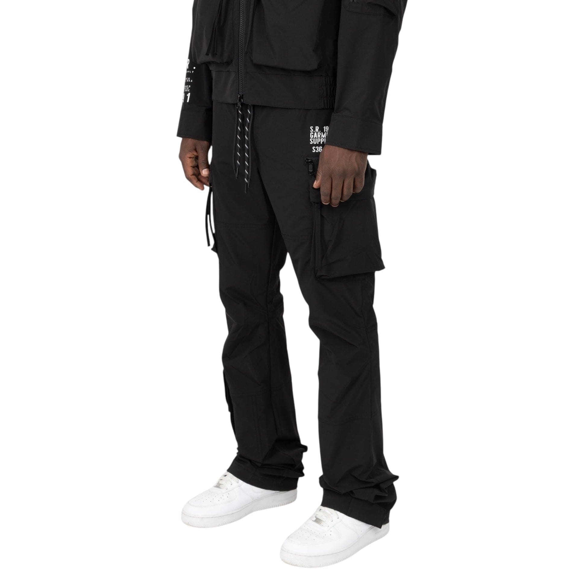 Smoke Wise Utility Windbreaker Set (Black)