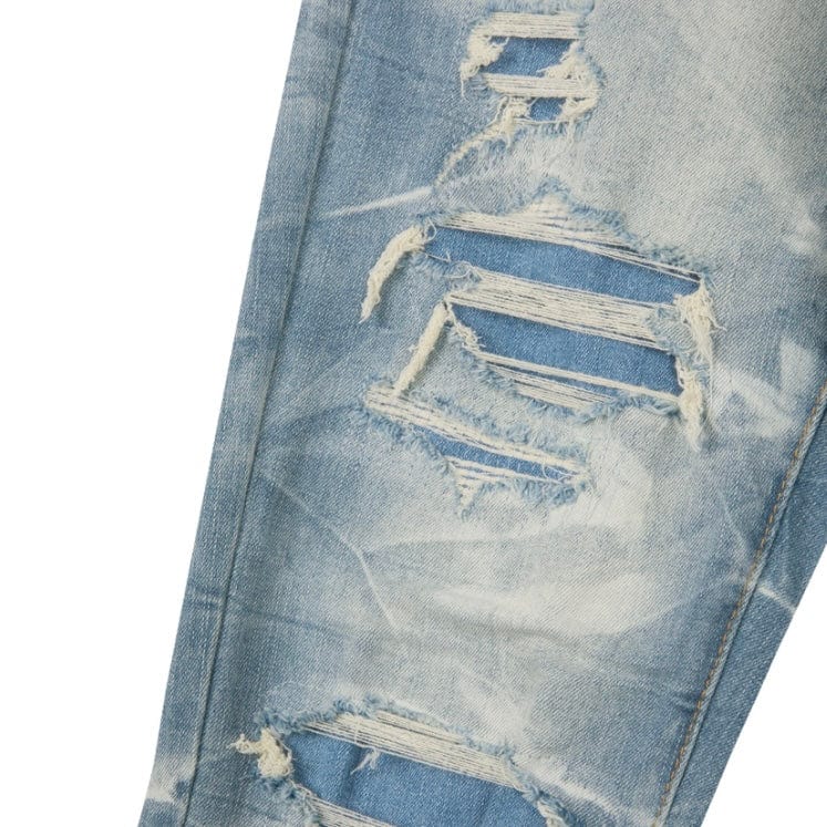 Smoke Rise Lightning Effect Jeans (Clyde Blue) JP23509