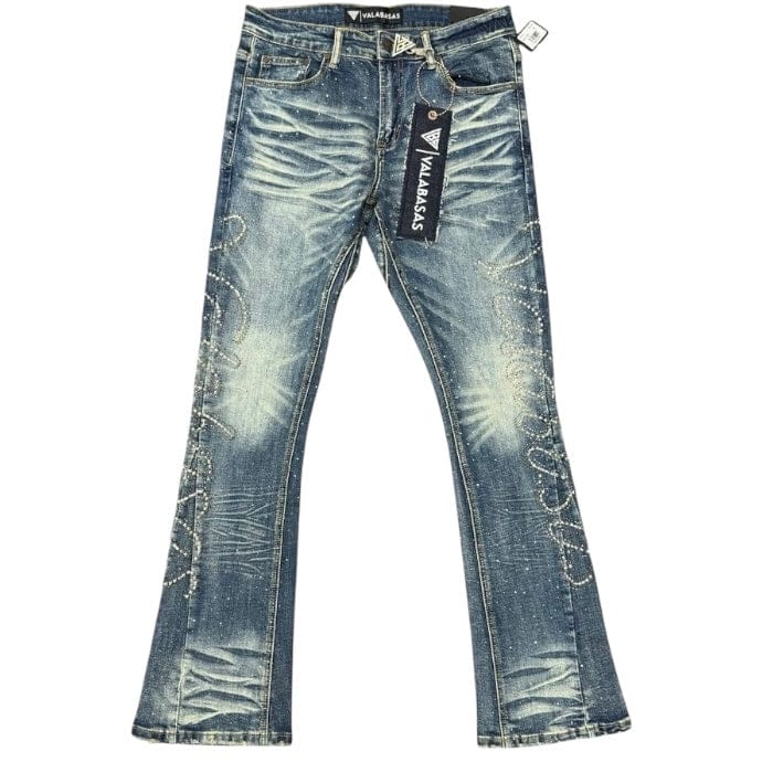 Valabasas Lattice Stacked Denim (Dark Blue) VLBS-VJ3-1030