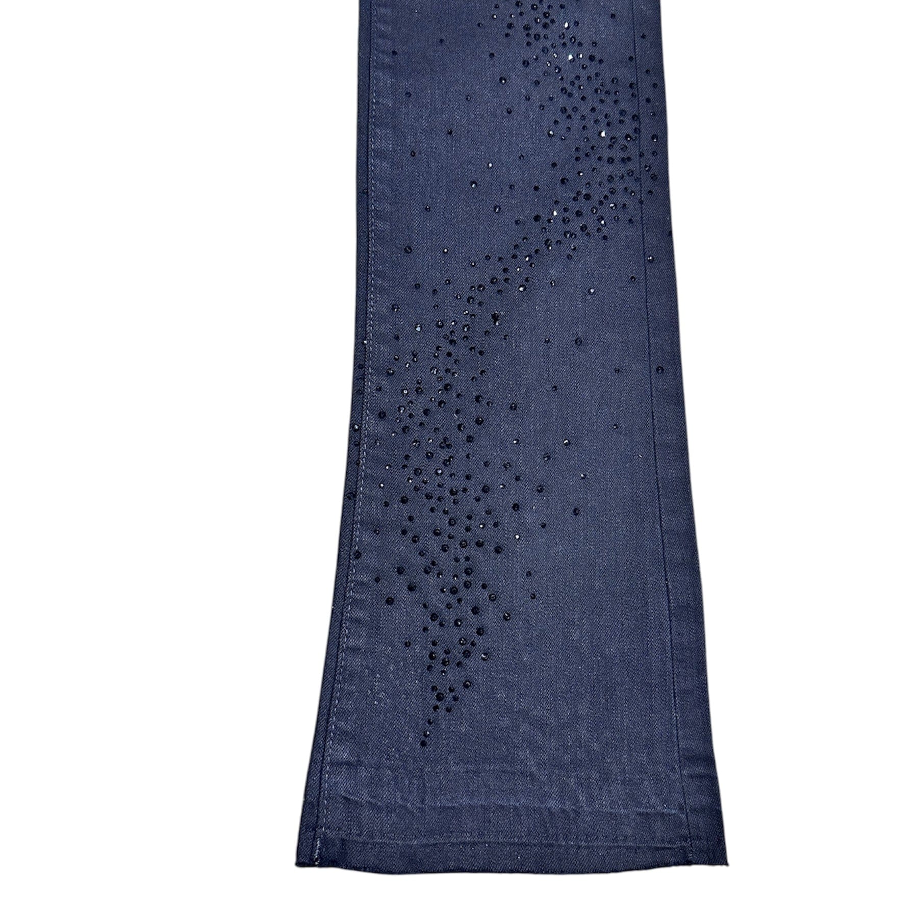 Liquid Crystals Small & Big Crystals Stacked Denim (Jet Black) JTF2316A