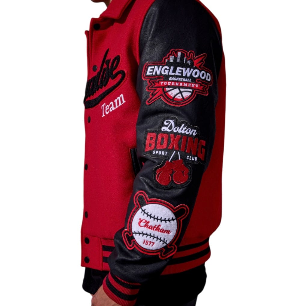 See You In Paradise Team Varsity Jacket (Red) 91700