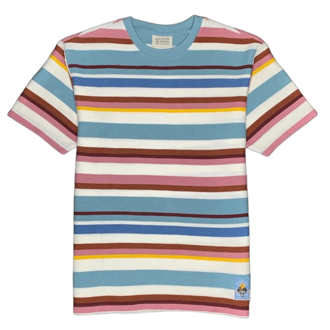 Scotch & Soda Horizontal Stripe SS Sweater Tee (Multi) 178497