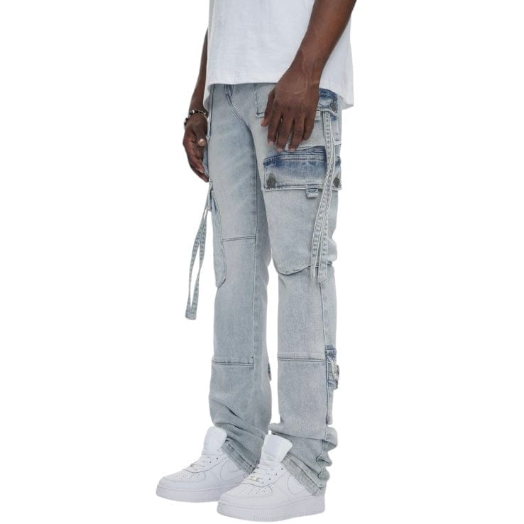 Anom Amula Stacked Denim Jean (Ice Blue) ANM219STA
