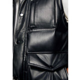 Smoke Rise Utility Vegan Leather Vest (Black) WV23685