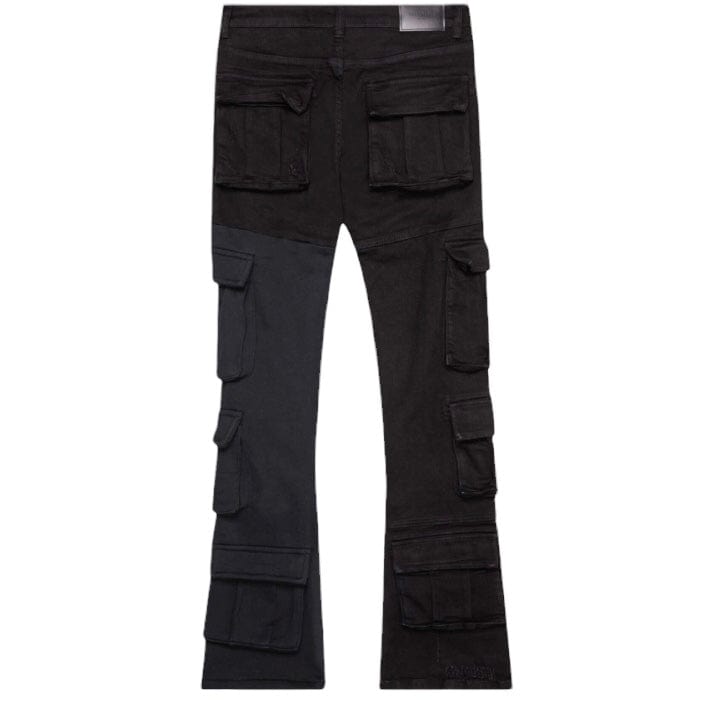 Valabasas YingYang Stacked Flare Denim Jean (Black/Black) VLBSST011