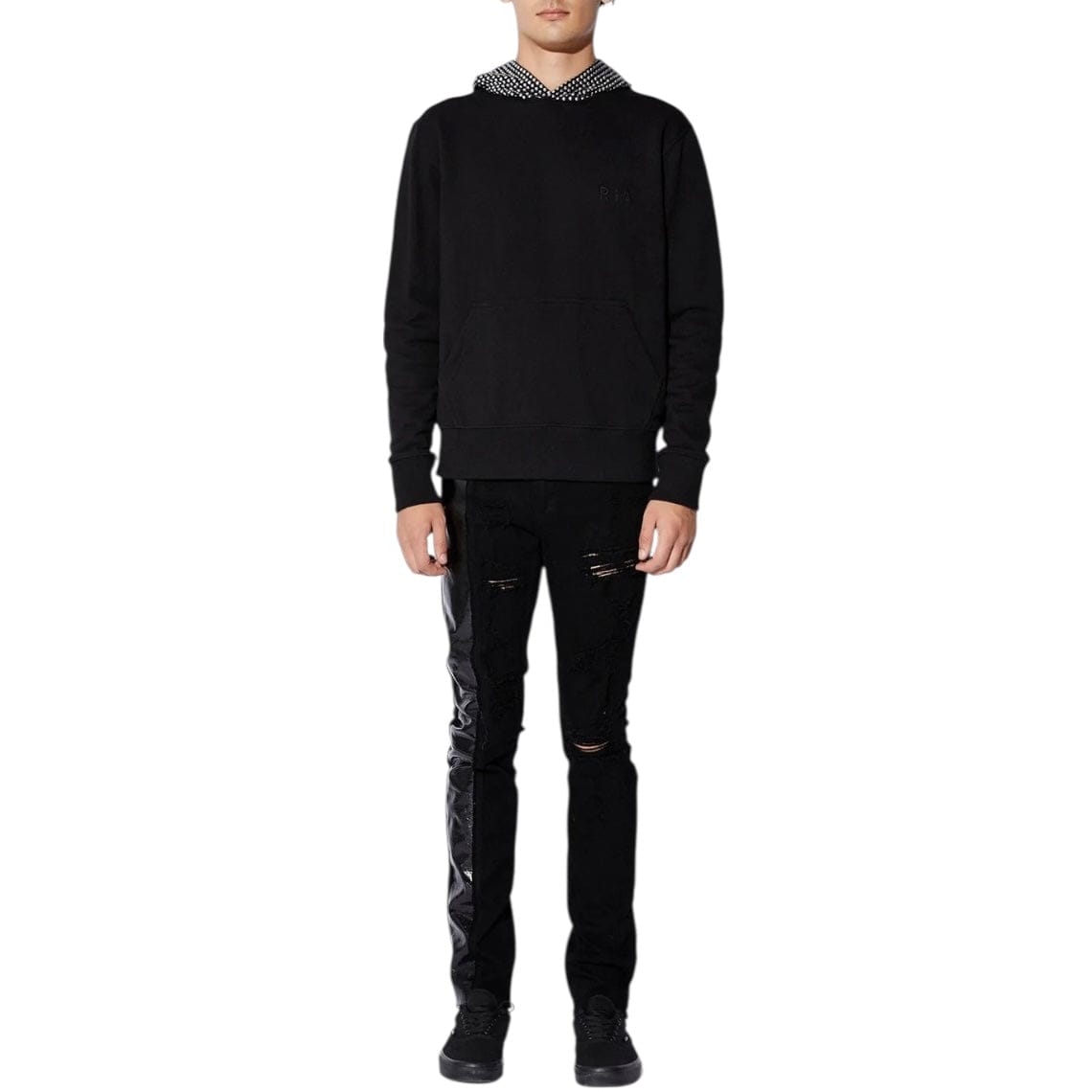 Rta Dion Studded Hoodie (Black) MF22K85-T1181BLKST