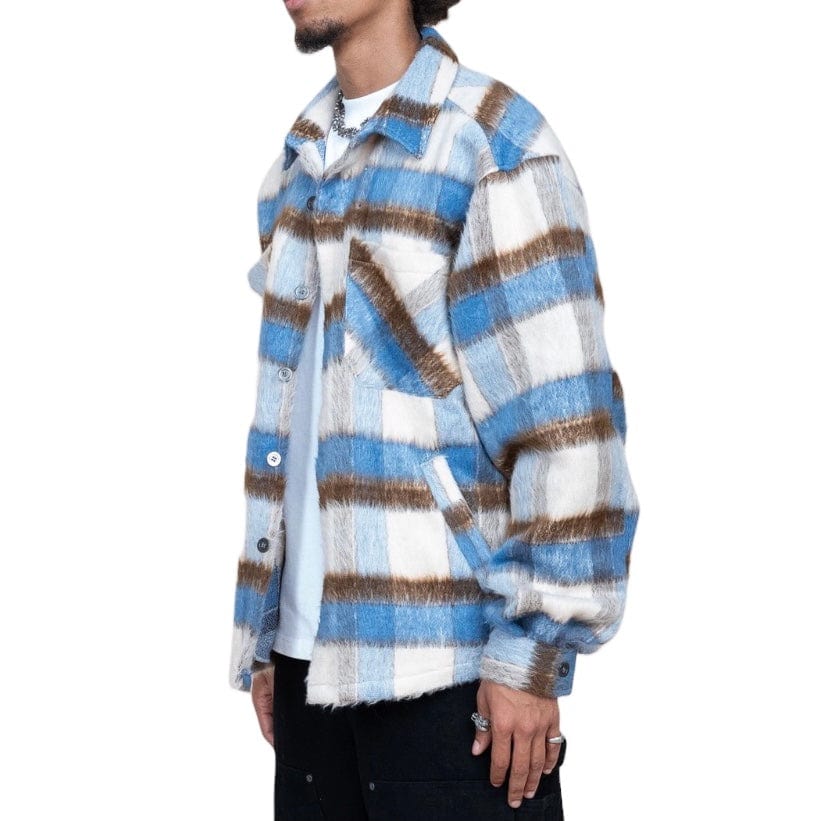 Eptm Side Slit Flannel (Blue/Brown) EP11684