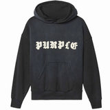 Purple Brand Gothic Applique Hoodie (Black) P401-HBGW424