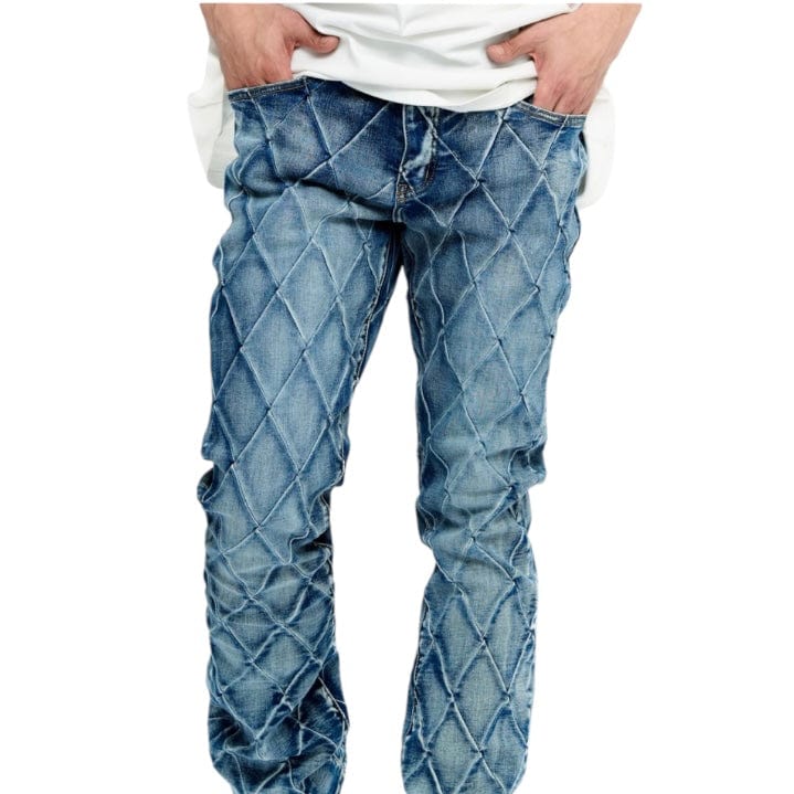 Valabasas Tired Stacked Denim Jean (Blue Washed) VLBS-VJ3-1002