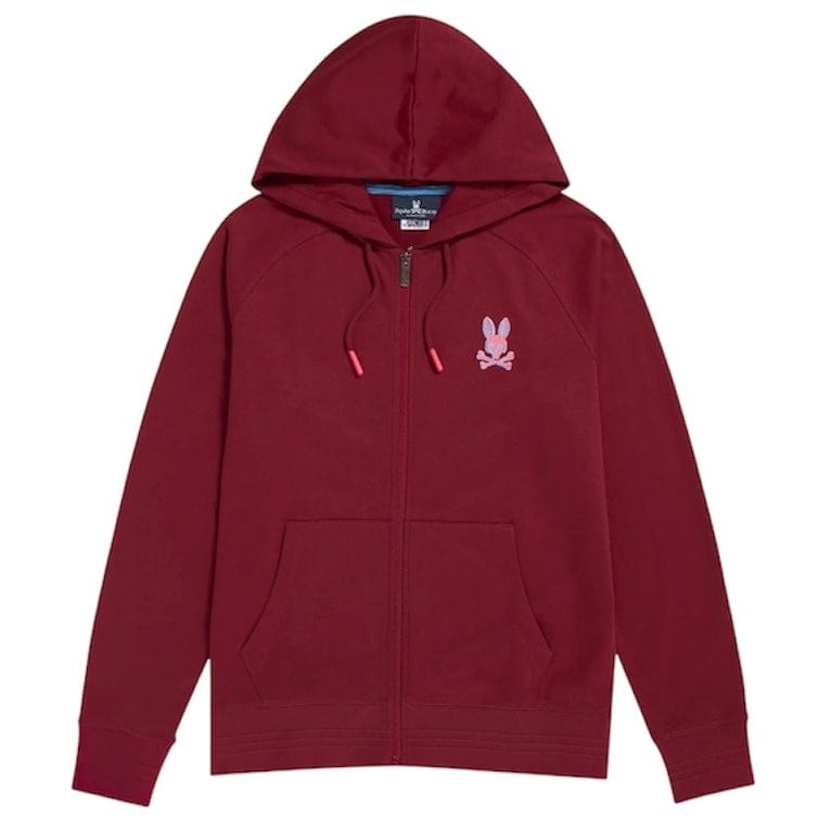 Psycho Bunny Bennett Full Zip Hoodie (Mulled Wine) - HL21-B6H442R1FT