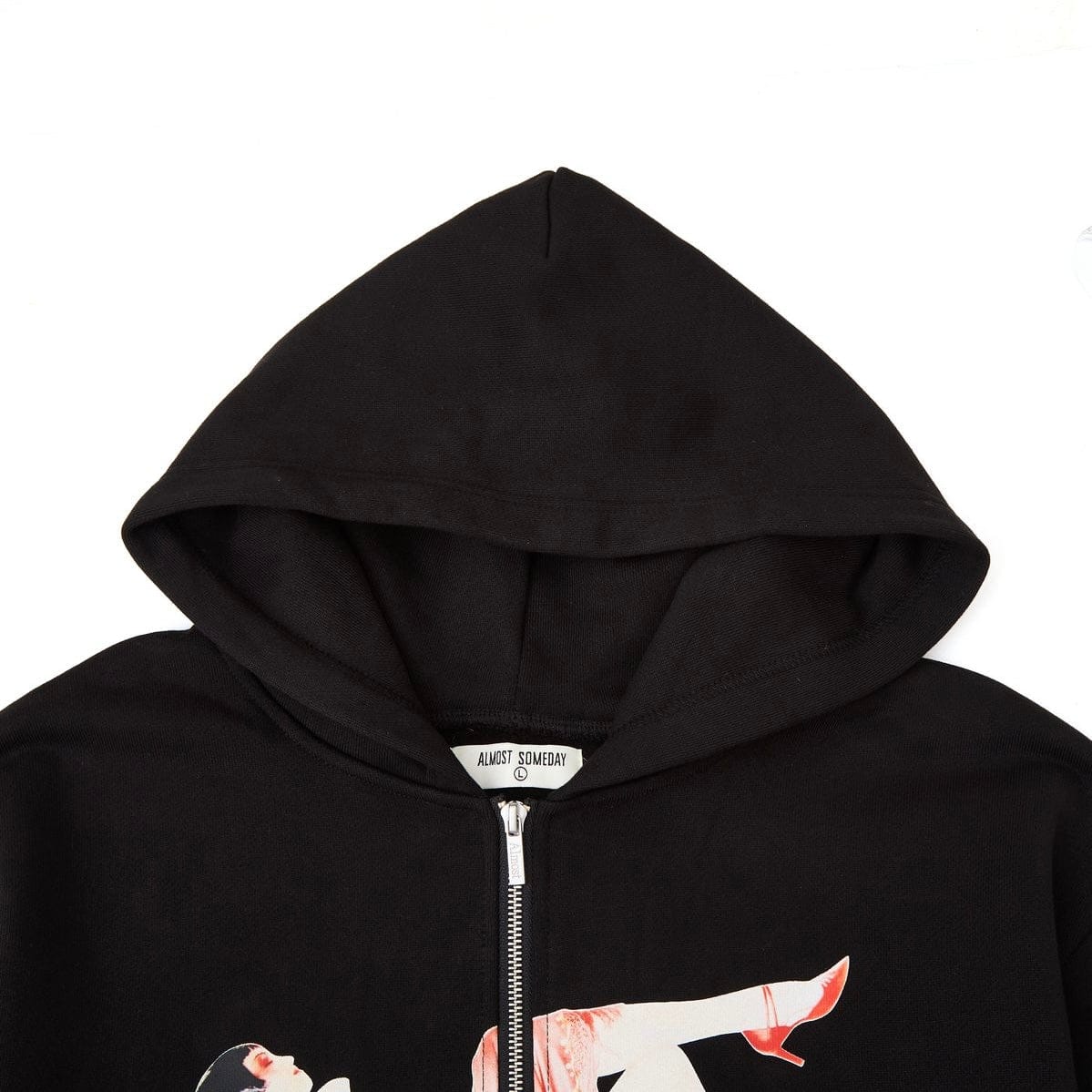 Almost Someday High Class Zip Up Hoodie (Sun Fade Black) AS-H25-015