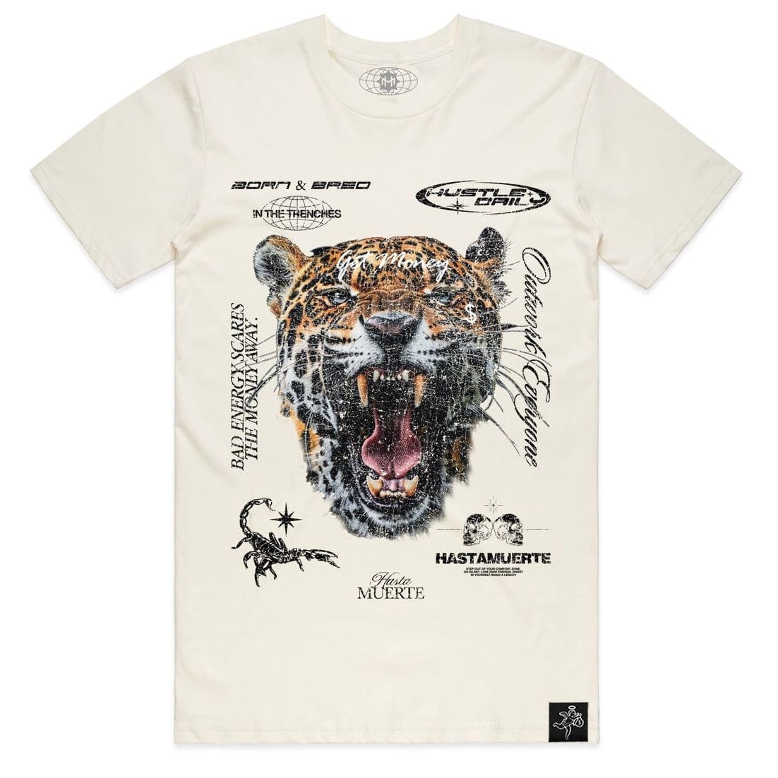 Hasta Muerte Leopard Roaring QS Tee (Natural)