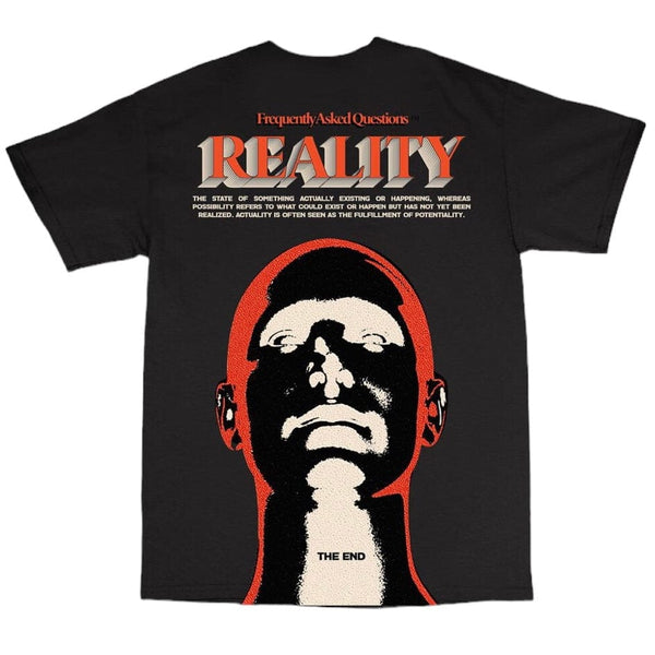 Frequently Asked Questions Reality T Shirt (Black) 24-407BP