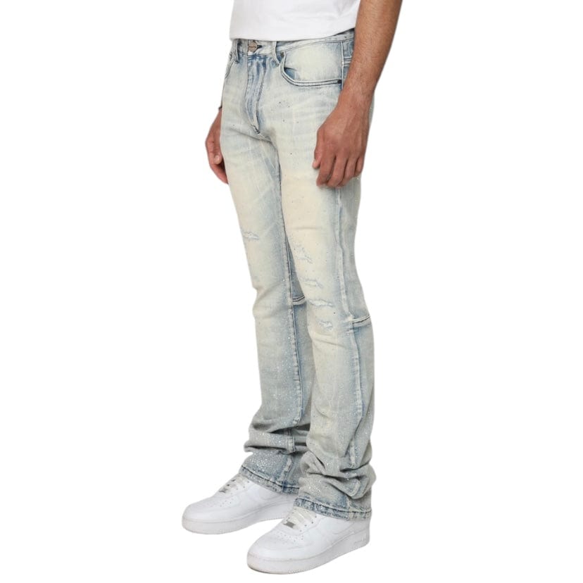 Smoke Rise Stacked All Rhinestone Jean (Anges Blue) JP25536