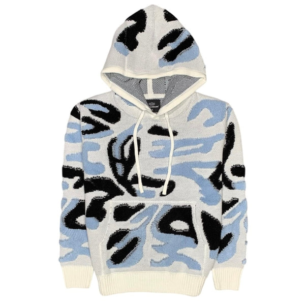 One In A Million Doodle Pullover Sweater Hoodie (Blue) KG-633